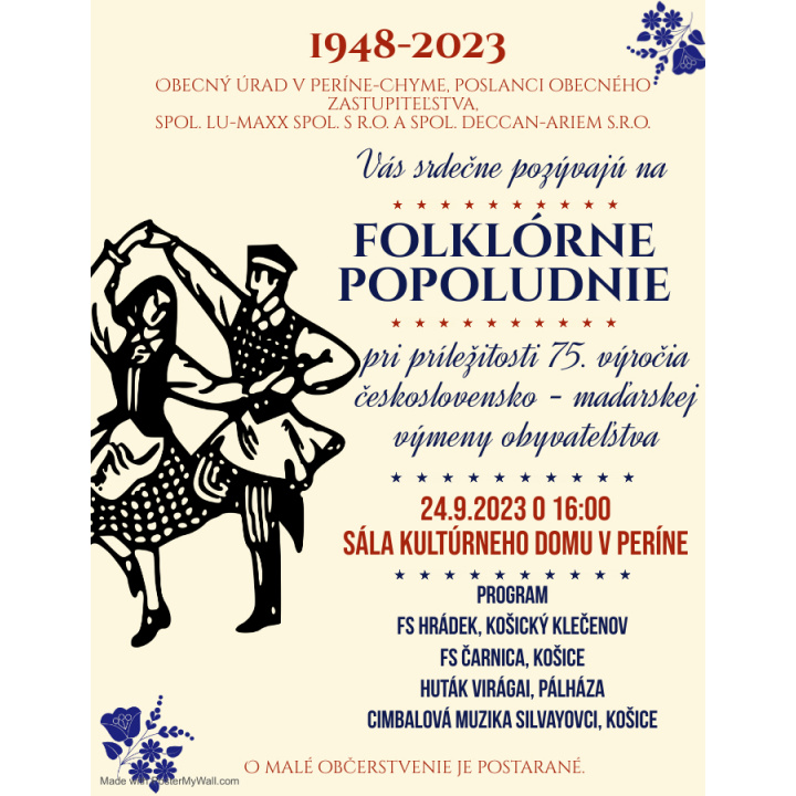 Folklórne popoludnie - pozvánka