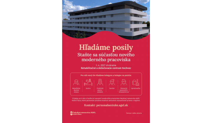 ponuka práce - Fakultná nemocnica AGEL - stredisko Kechnec 