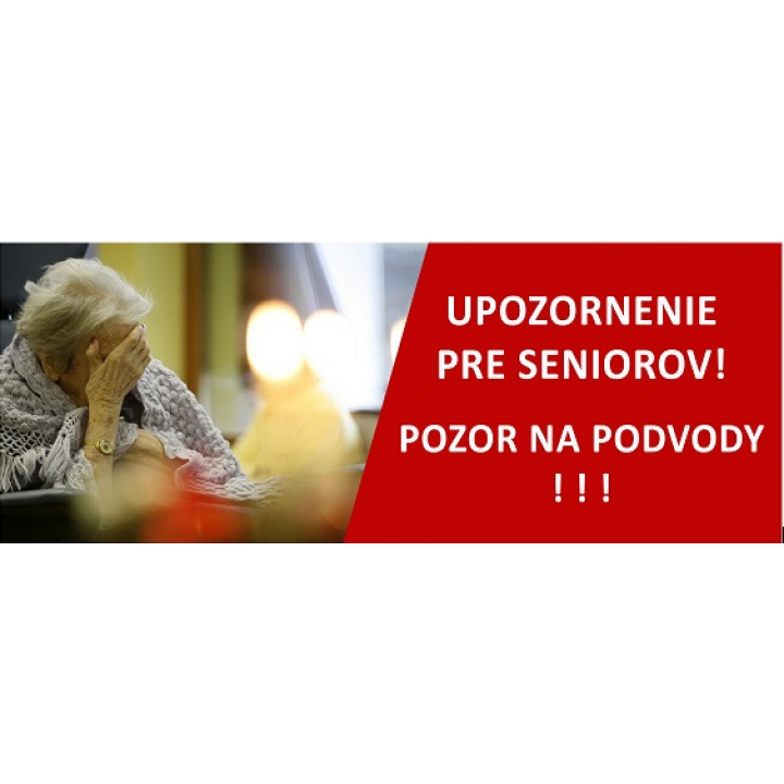 Upozornenie pre seniorov