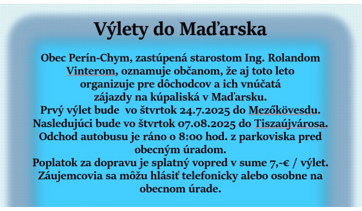 Výlety do Maďarska 2025