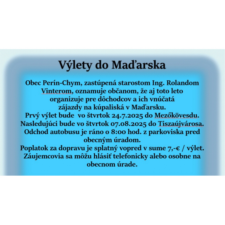 Výlety do Maďarska 2025
