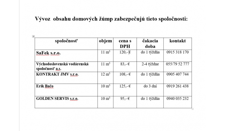 Vývoz obsahu žúmp