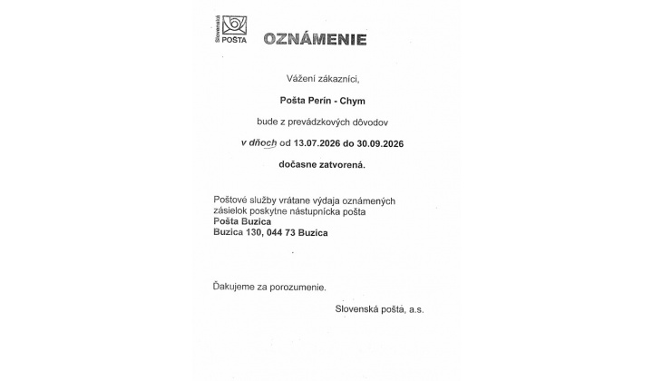 zatvorená pošta