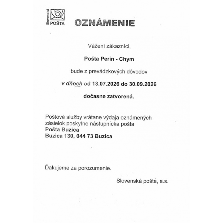 zatvorená pošta