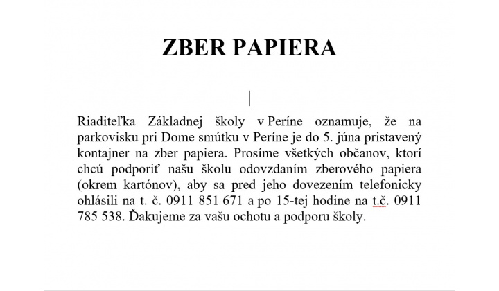 Zber papiera