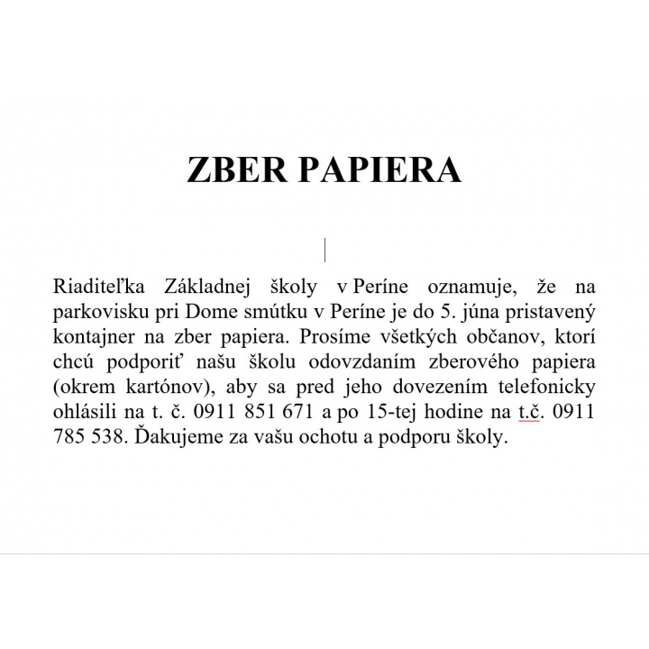 Zber papiera